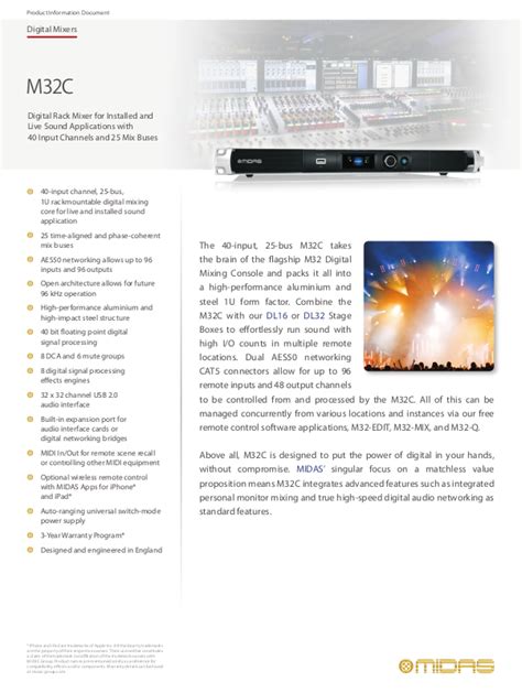 MIDAS M32C USER MANUAL Pdf Download .